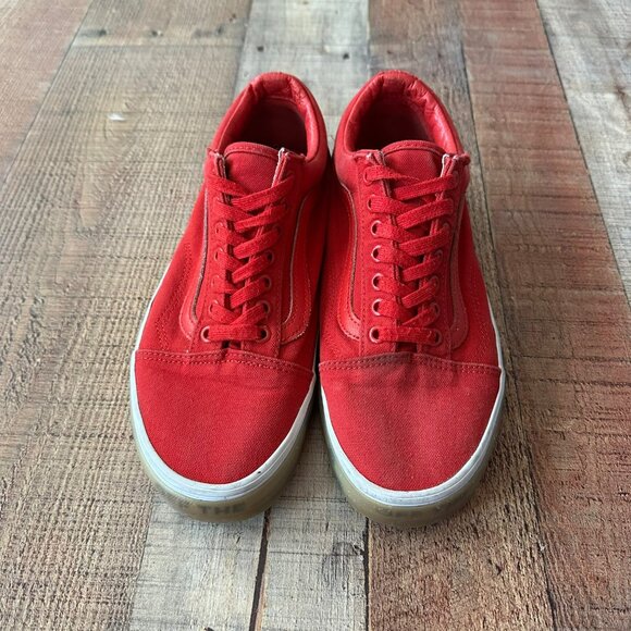 Vintage Vans Old Skool Red Canvas Low-Top Unisex Sneakers Size 10W/8.5M - Picture 6 of 9